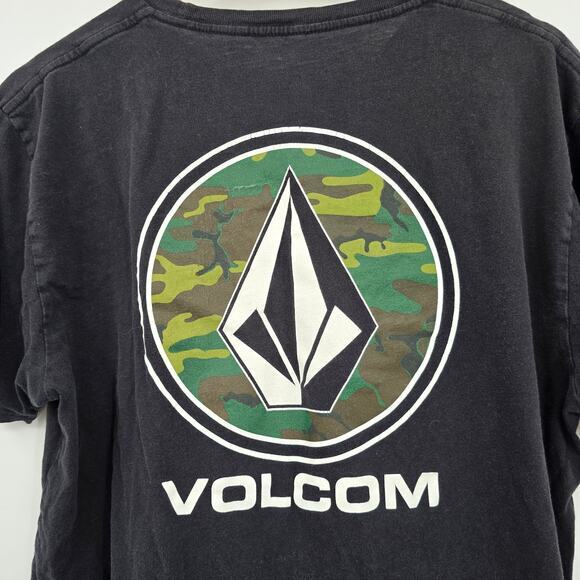 Volcom Men's Crewneck Camo Short Sleeve Graphic T-Shirt Black Size Large - Picture 4 of 9